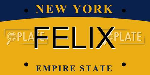 FELIX New York License Plate