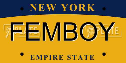 FEMBOY New York License Plate