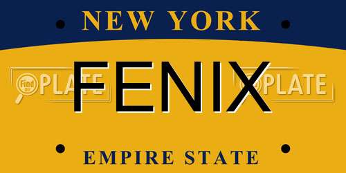 FENIX New York License Plate