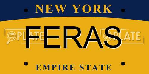 FERAS New York License Plate