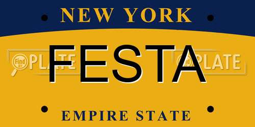 FESTA New York License Plate