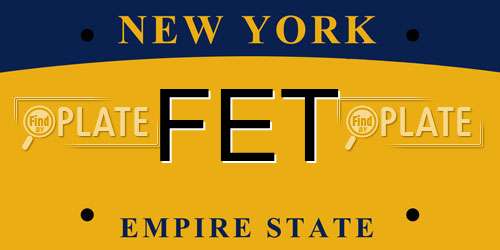 FET New York License Plate