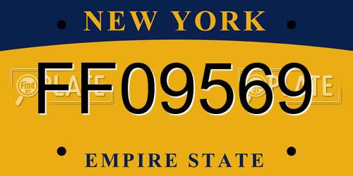 FF09569 New York License Plate