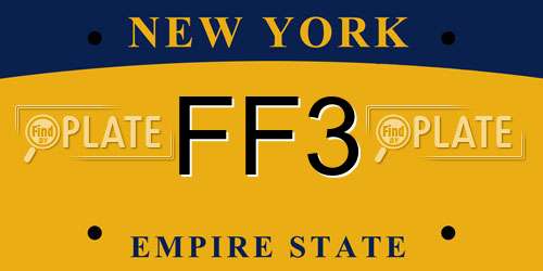FF3 New York License Plate