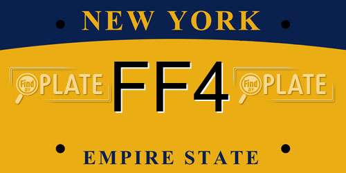 FF4 New York License Plate