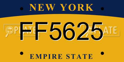 FF5625 New York License Plate