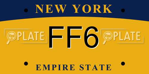 FF6 New York License Plate