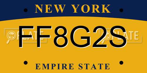 FF8G2S New York License Plate