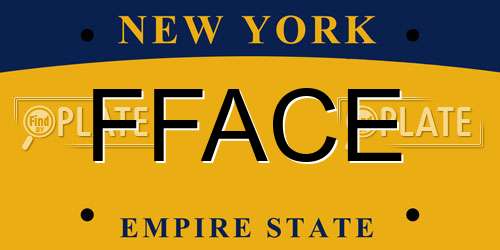 FFACE New York License Plate