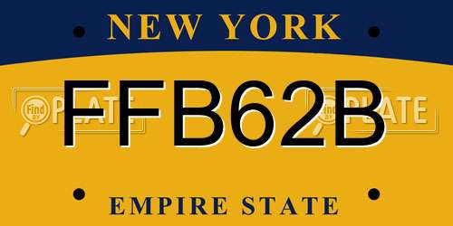 FFB62B New York License Plate