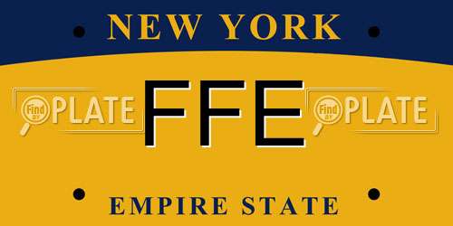 FFE New York License Plate
