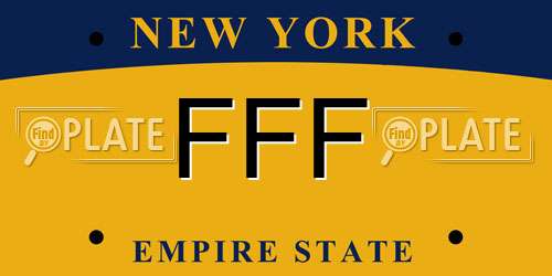 FFF New York License Plate