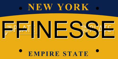 FFINESSE New York License Plate