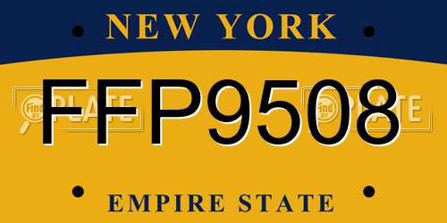 FFP9508 New York License Plate