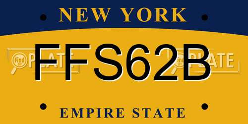 FFS62B New York License Plate