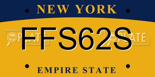 FFS62S New York License Plate