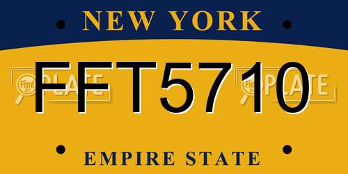 FFT5710 New York License Plate
