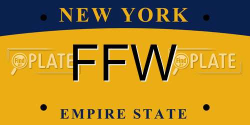 FFW New York License Plate