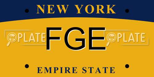 FGE New York License Plate