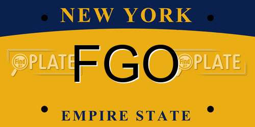 FGO New York License Plate
