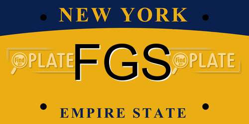FGS New York License Plate