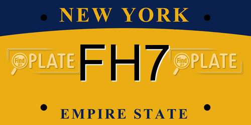 FH7 New York License Plate