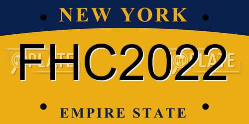 FHC2022 New York License Plate