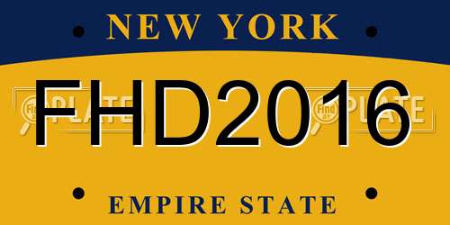 FHD2016 New York License Plate