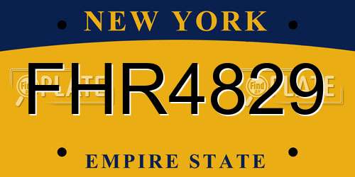 FHR4829 New York License Plate