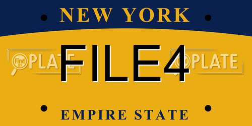 FILE4 New York License Plate