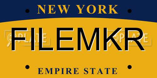 FILEMKR New York License Plate