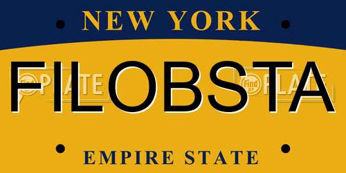 FILOBSTA New York License Plate