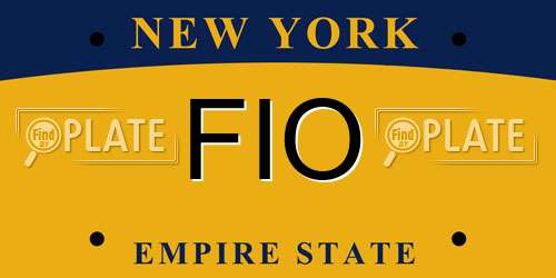 FIO New York License Plate