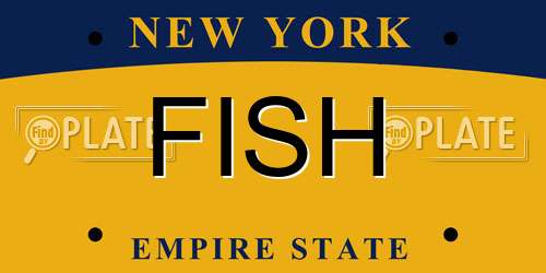 FISH New York License Plate