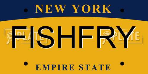 FISHFRY New York License Plate