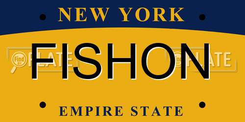 FISHON New York License Plate