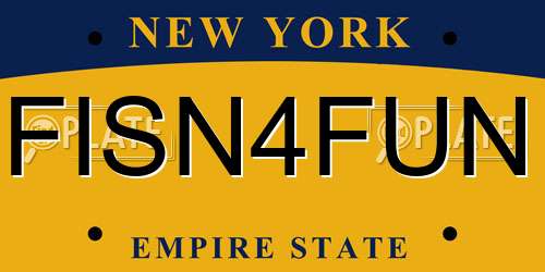 FISN4FUN New York License Plate