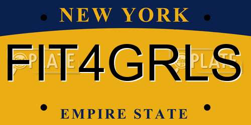 FIT4GRLS New York License Plate
