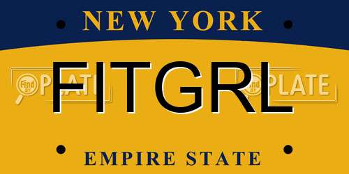 FITGRL New York License Plate