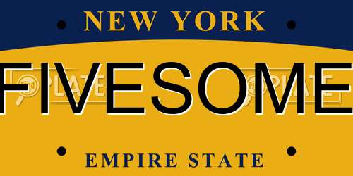 FIVESOME New York License Plate