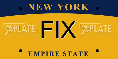 FIX New York License Plate