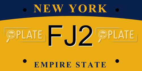 FJ2 New York License Plate