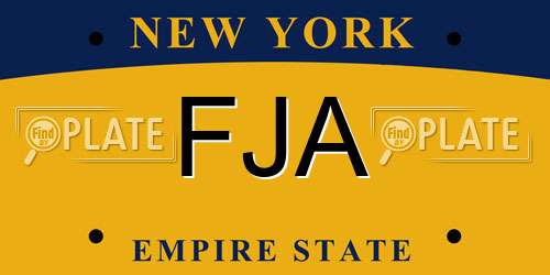 FJA New York License Plate