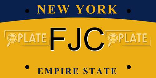 FJC New York License Plate