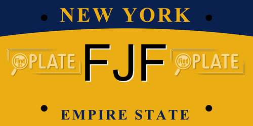 FJF New York License Plate