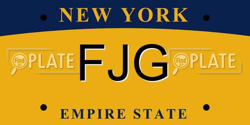 FJG New York License Plate