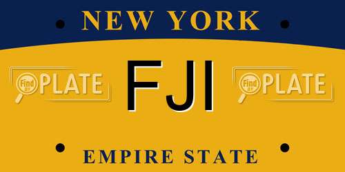 FJI New York License Plate