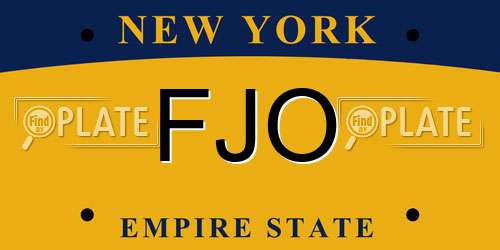 FJO New York License Plate