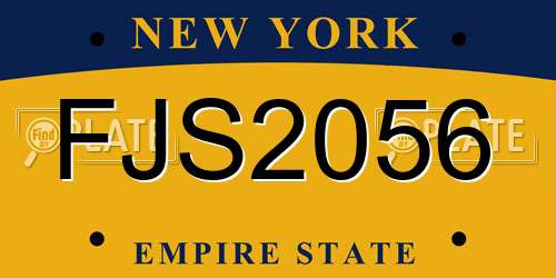 FJS2056 New York License Plate