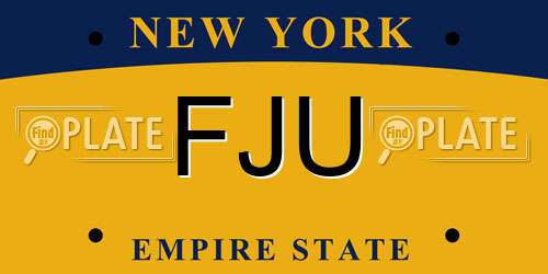 FJU New York License Plate